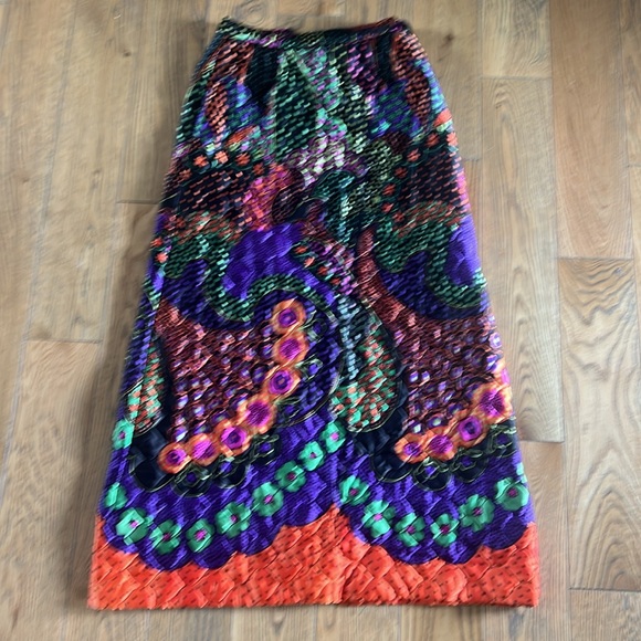 magical polyester quilted maxi skirt halloween, hawaiian, festival, gogo, boho! - Picture 2 of 5